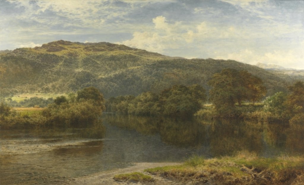 Detail of A Summer's Morn, North Wales, 1908 by Benjamin Williams Leader