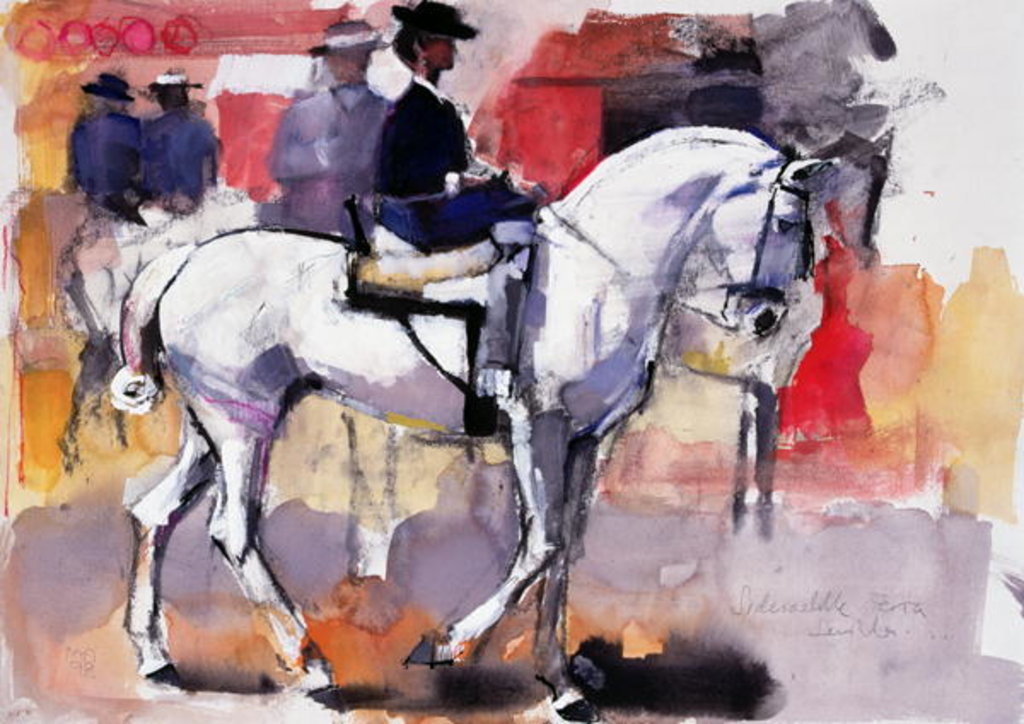 Detail of Side-saddle at the Feria de Sevilla, 1998 by Mark Adlington