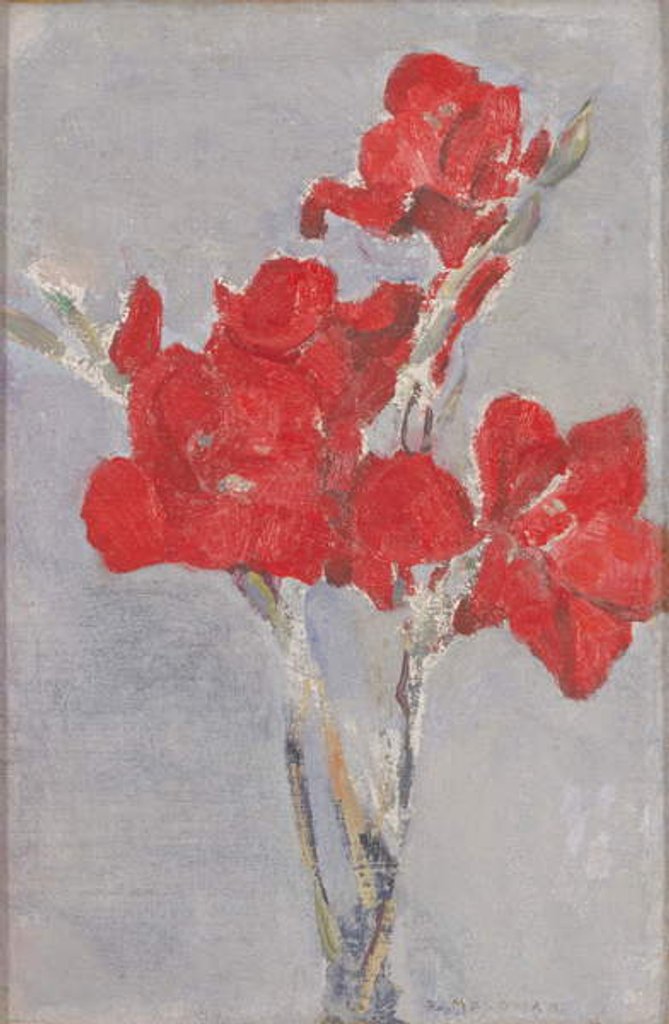 Detail of Red Gladioli, c.1906 by Piet Mondrian