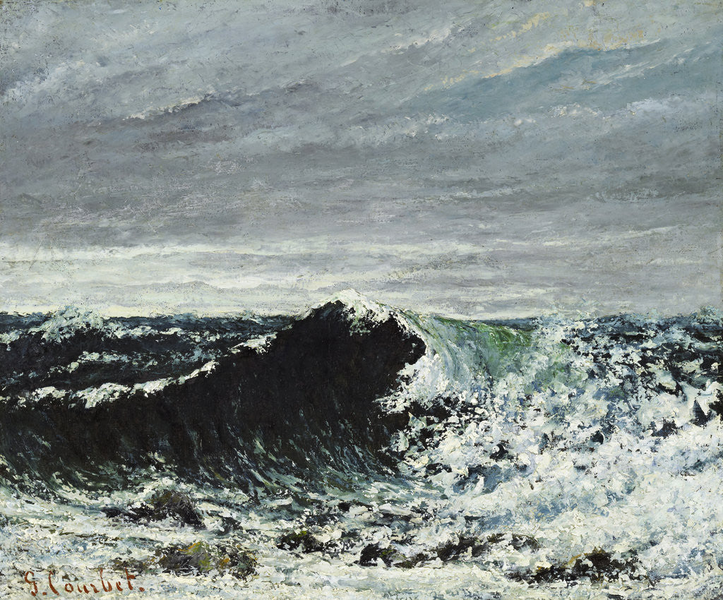 Detail of The Wave by Gustave Courbet