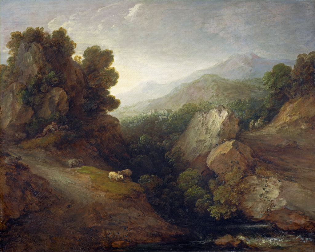 Detail of Rocky Landscape by Thomas Gainsborough