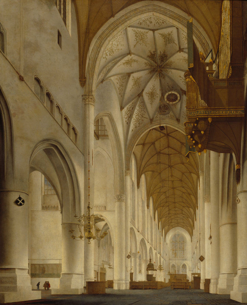 Detail of The Interior of St Bavo's Church, Haarlem (the 'Grote Kerk') by Pieter Jansz. Saenredam
