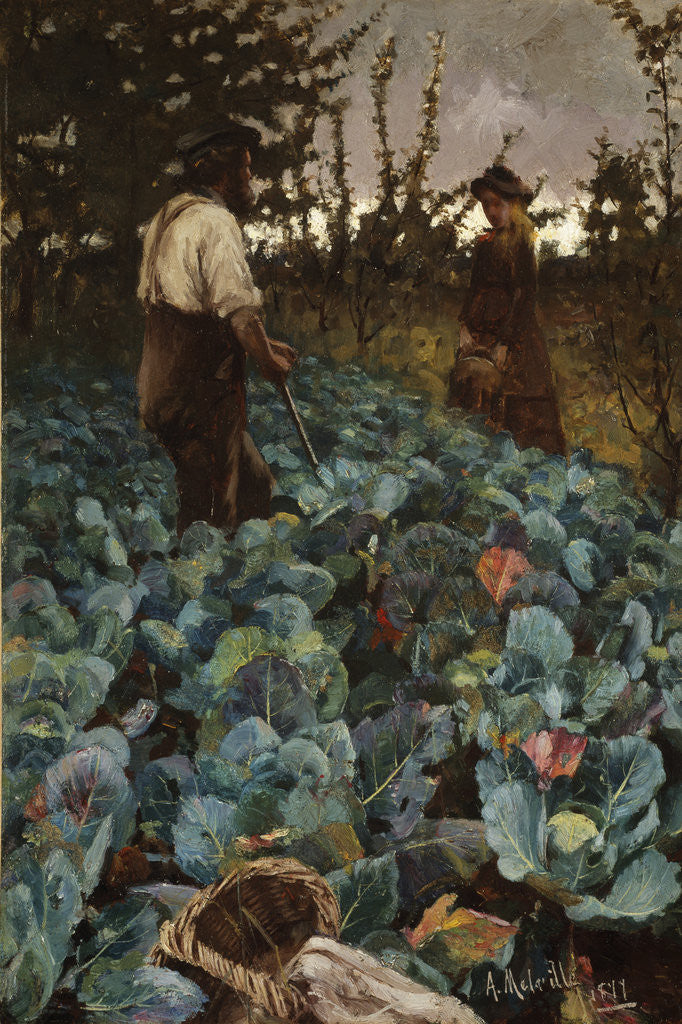 Detail of A Cabbage Garden by Arthur Melville