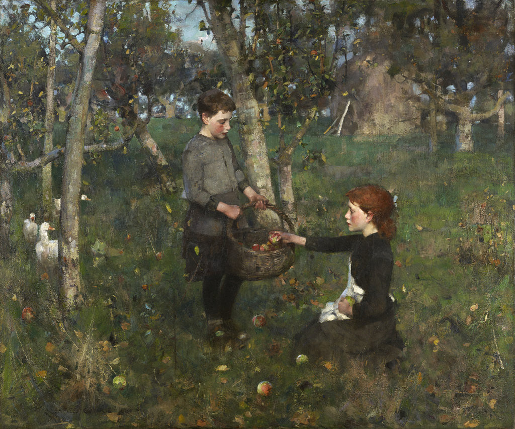 Detail of In the Orchard by Sir James Guthrie