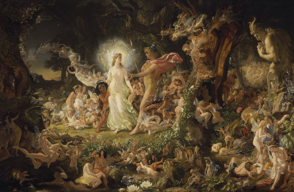 Detail of The Quarrel of Oberon and Titania by Sir Joseph Noel Paton