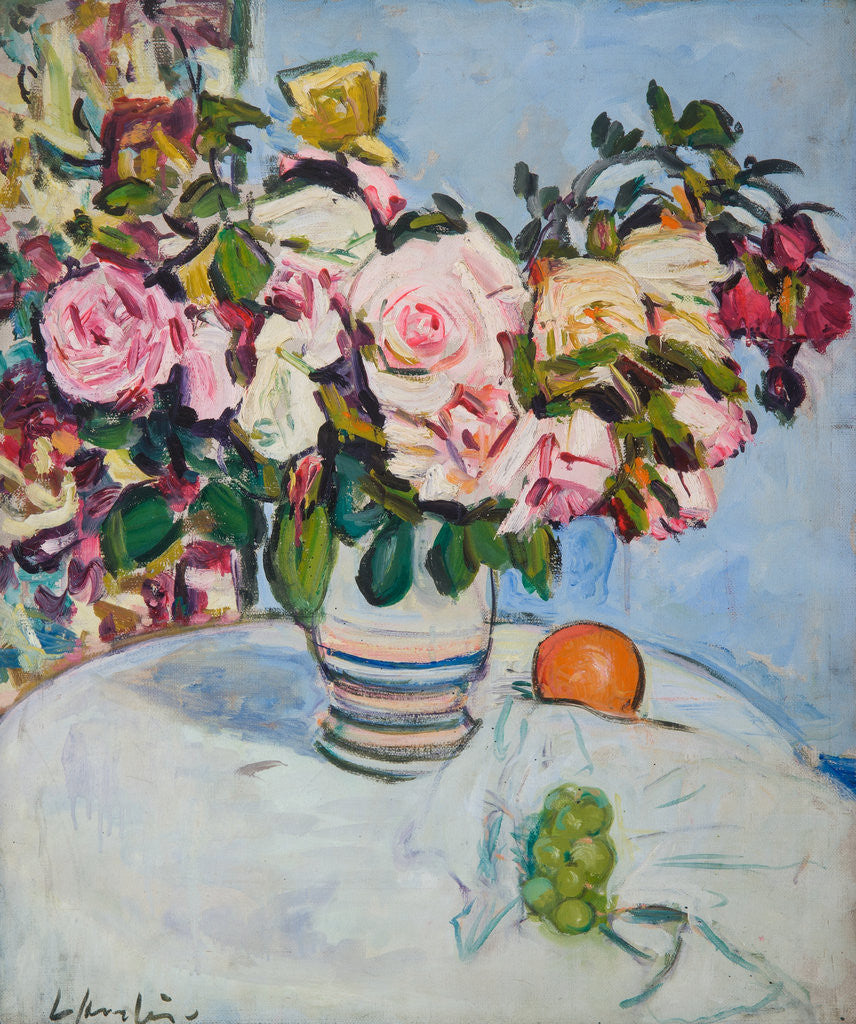 Detail of Still Life with Roses by George Leslie Hunter