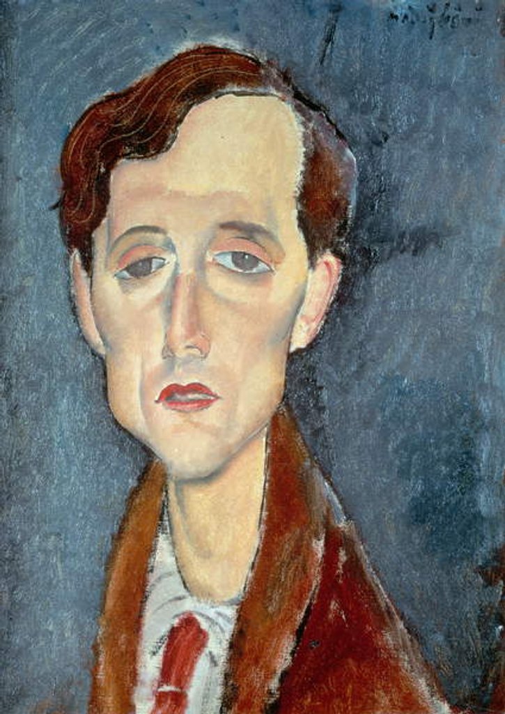 Detail of Portrait of Franz Hellens, 1919 by Amedeo Modigliani
