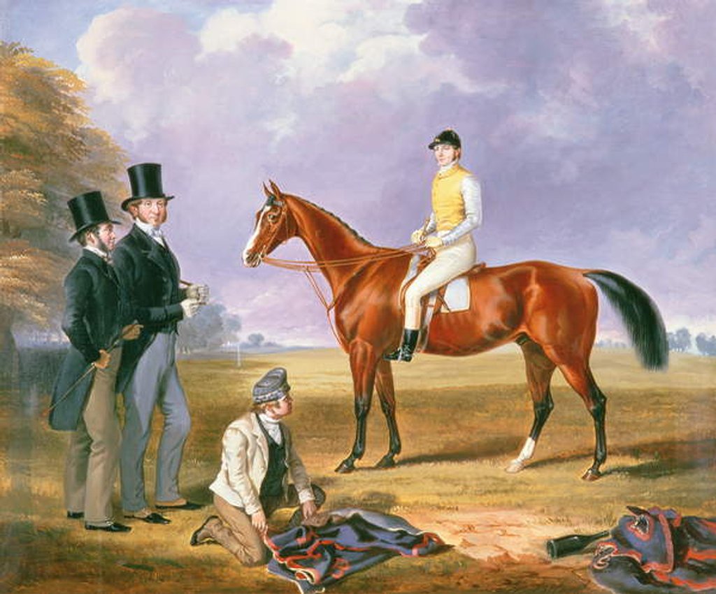 Detail of Dr. Fothergill Rowlands of Nantyglo on Tom Llewelyn Brewer's Horse, 'Bold Navy', c.1847-51 by James Flewitt Mullock