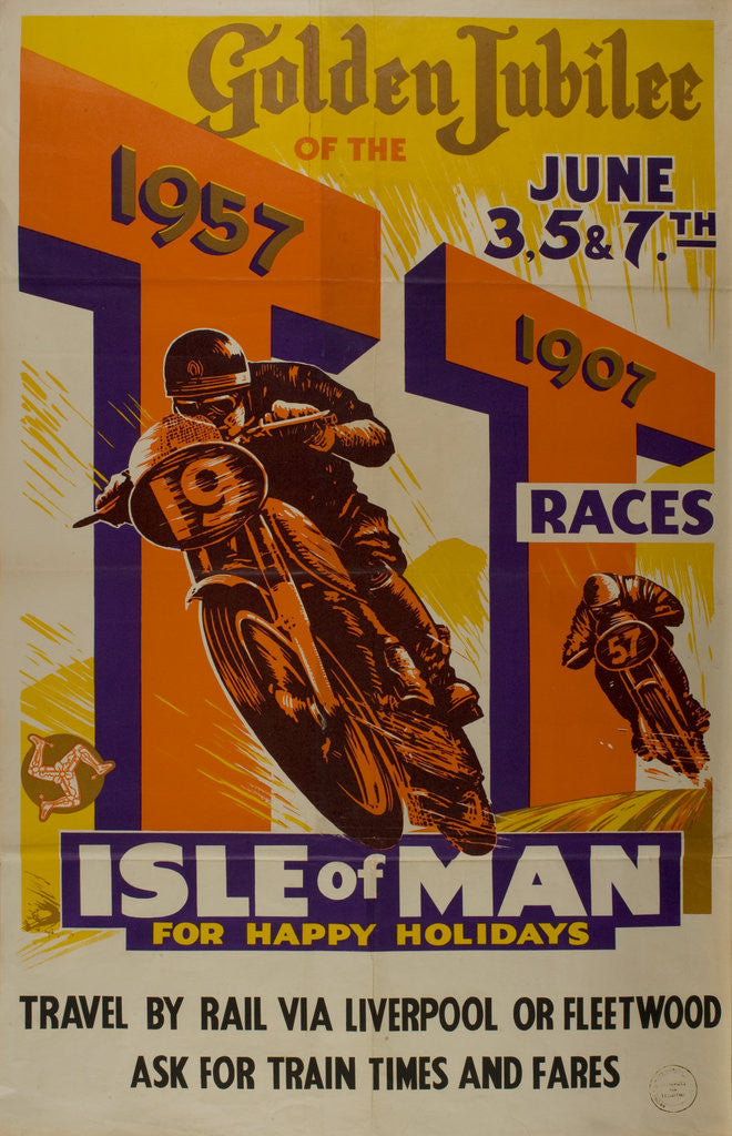 Detail of Golden Jubilee of the TT Races 1907-1957 by Anonymous