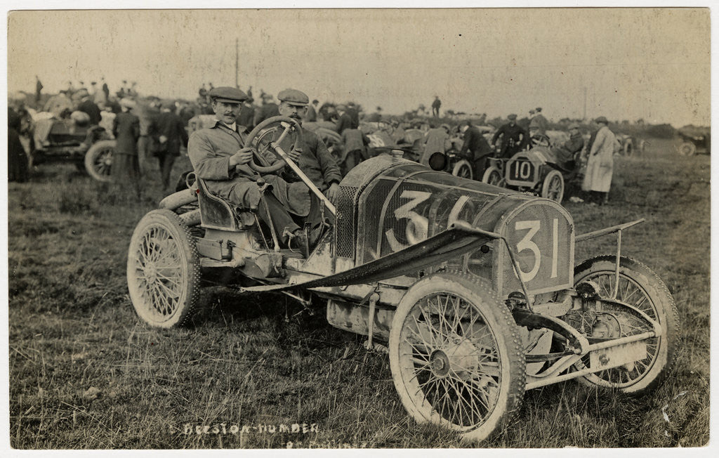 Detail of No.31 Beeston-Humber, 1908 Tourist Trophy motorcar race by Anonymous