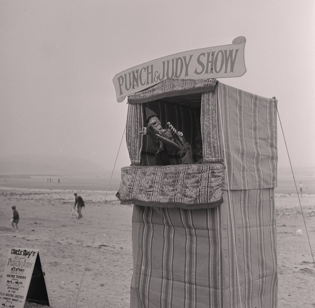 Detail of Punch and Judy on Douglas beach by Manx Press Pictures
