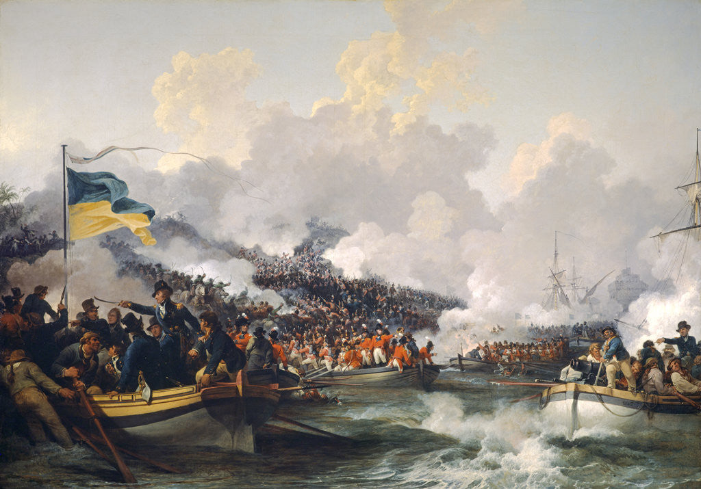 Detail of The landing of British troops at Aboukir, 8 March 1801 by Philip James de Loutherbourg