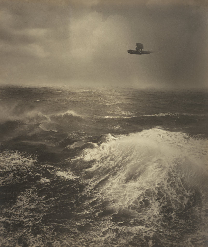 Detail of Flying Boat Over Sea by Alfred G. Buckham