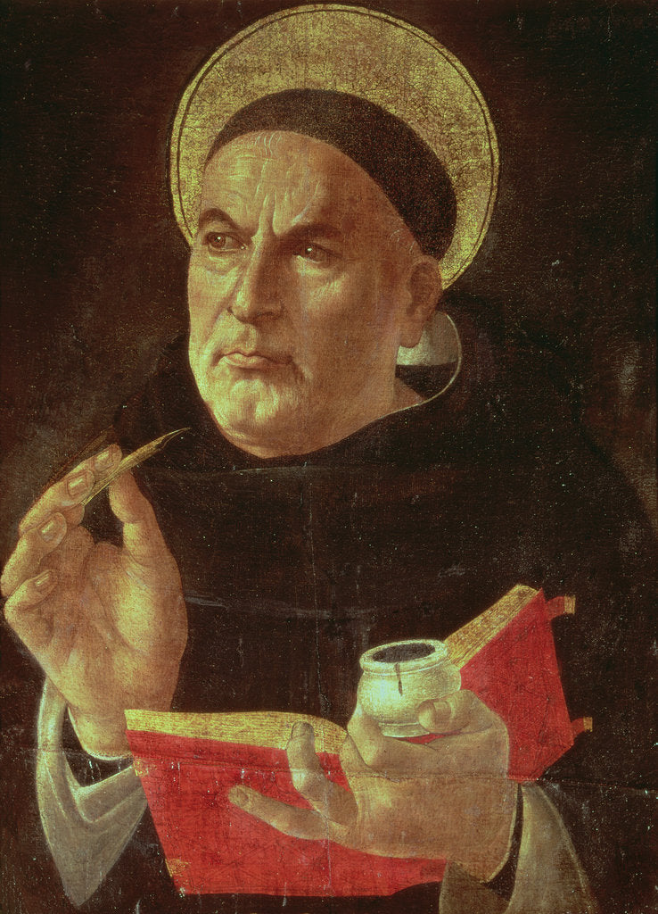 Detail of St.Thomas Aquinas by Sandro Botticelli