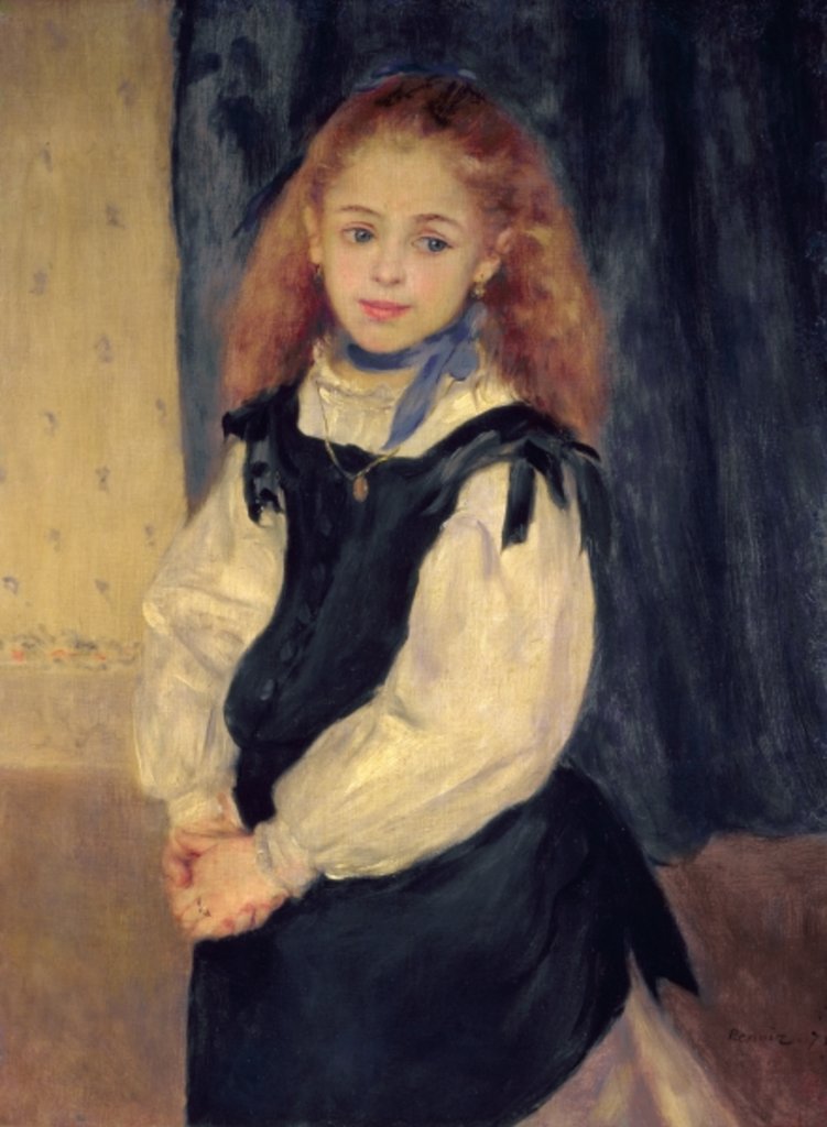 Detail of Portrait of Mademoiselle Legrand by Pierre Auguste Renoir