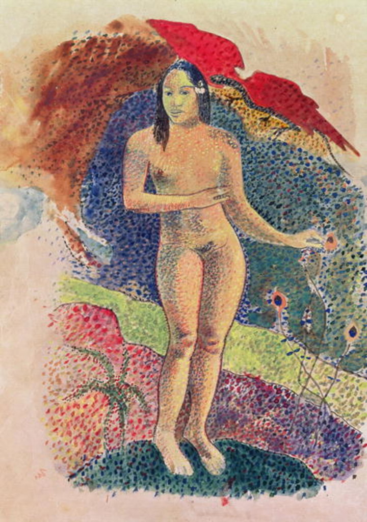 Detail of Female Tahitian nude by Paul Gauguin
