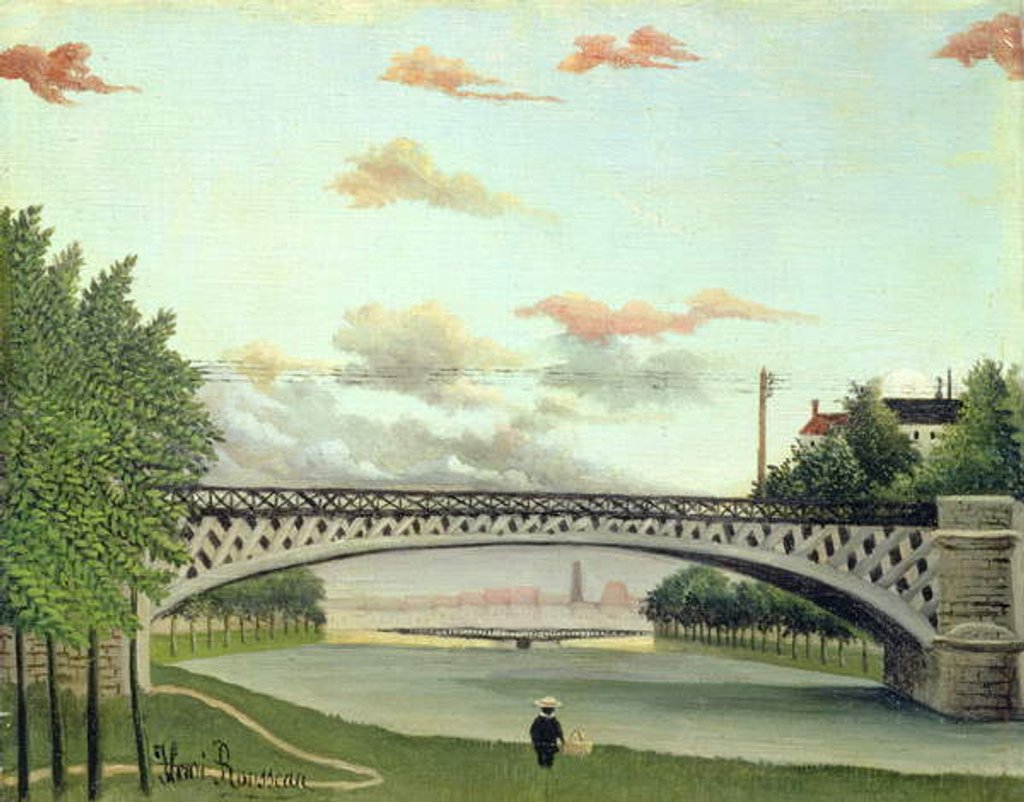 Detail of The Bridge at Charenton, France by Henri J.F. Rousseau
