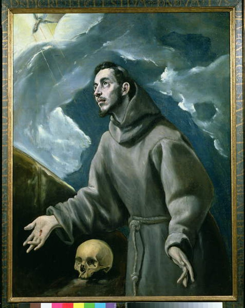 Detail of St. Francis Receiving the Stigmata by El Greco