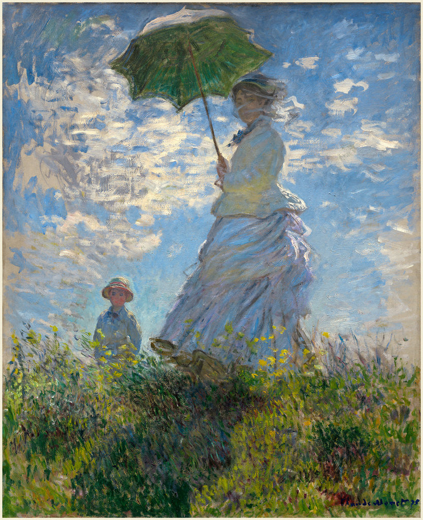 Detail of Woman with a Parasol-Madame Monet and Her Son, 1875 by Claude Monet