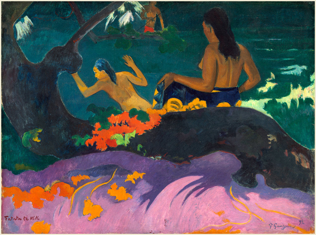 Detail of Fatata te Miti, 1892 by Paul Gauguin