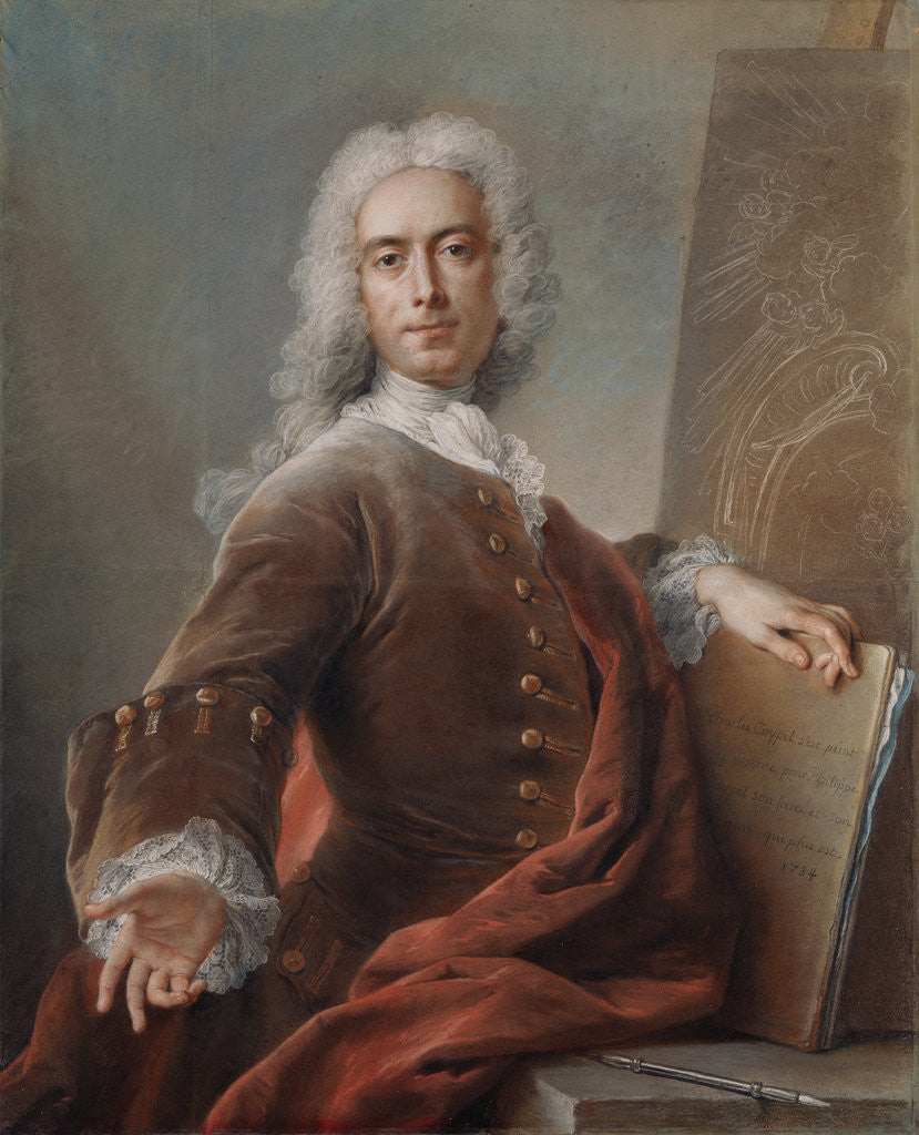 Detail of Self-Portrait by Charles-Antoine Coypel