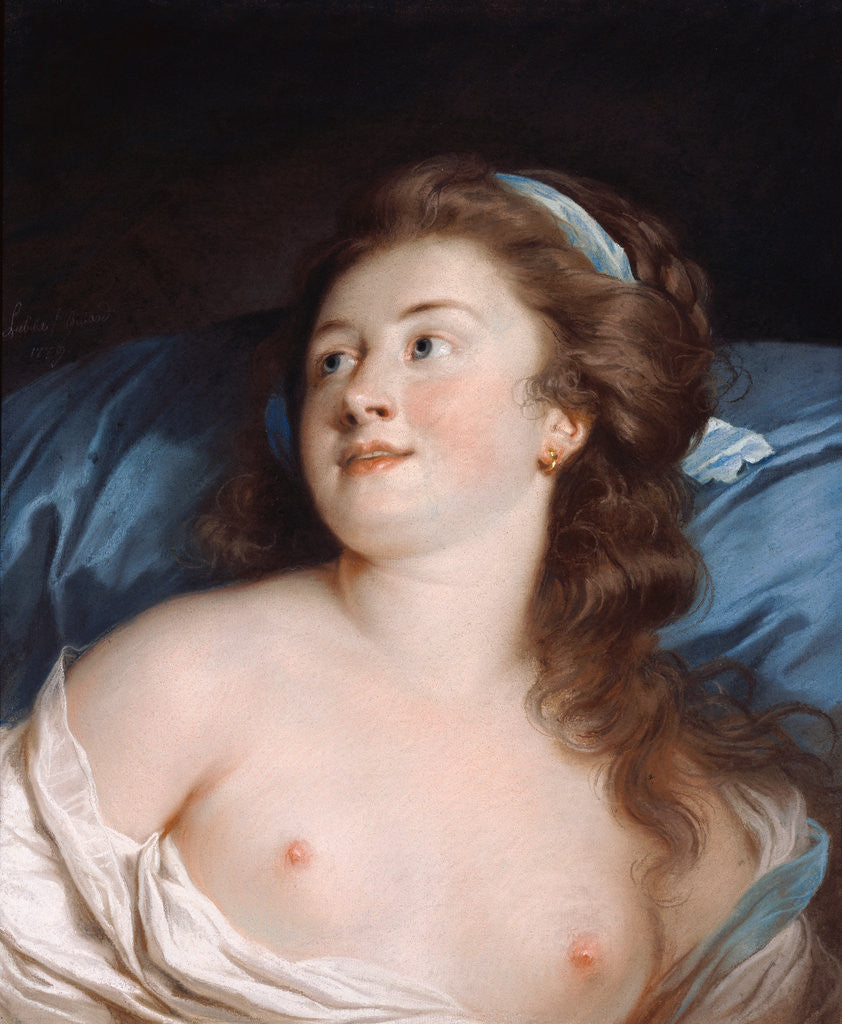 Detail of Head of a Young Woman by Adélaïde Labille-Guiard