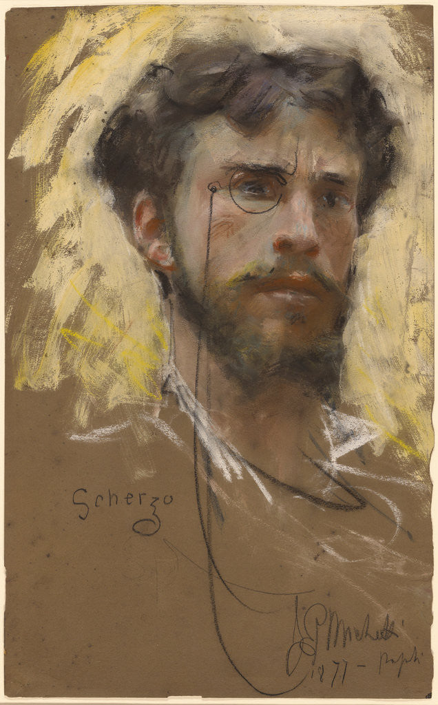 Detail of Self-Portrait by Francesco Paolo Michetti