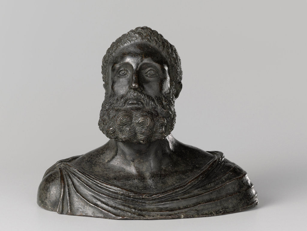 Detail of Bust of a Classical philosopher by Severo Calzetta da Ravenna