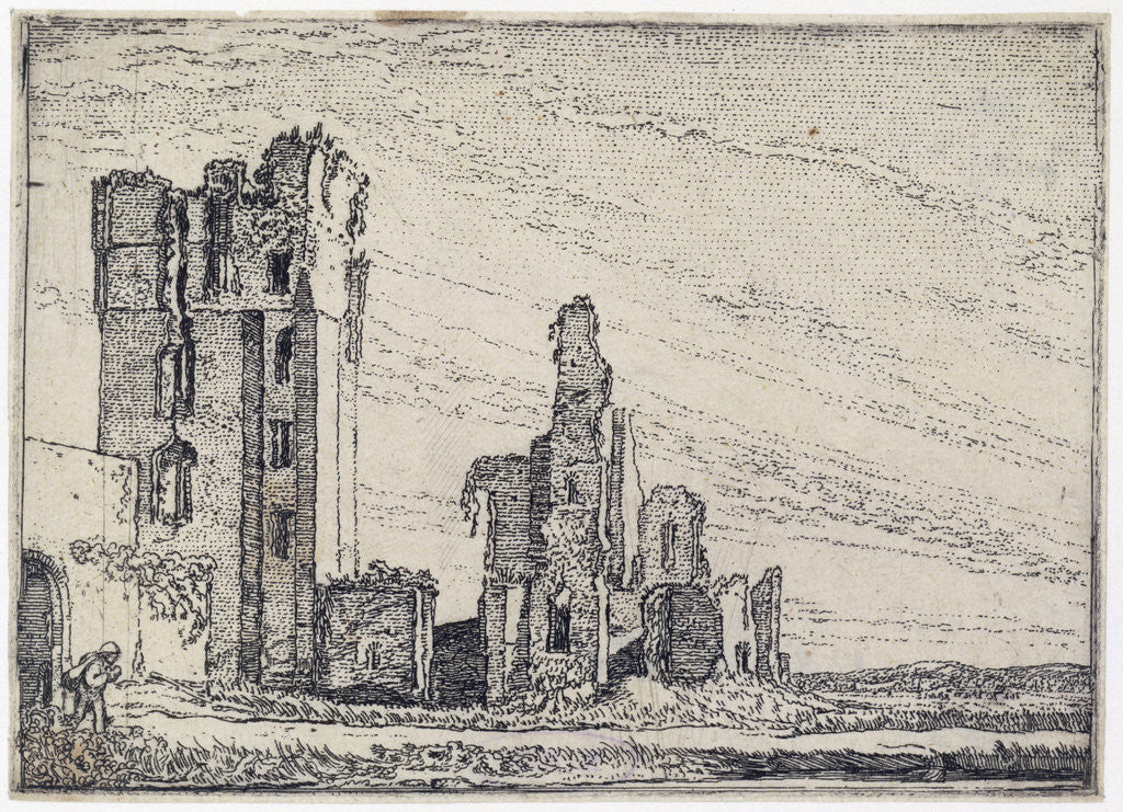 Detail of Ruins Huys in Kleef near Haarlem The Netherlands by Willem Pietersz. Buytewech