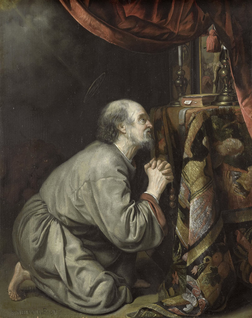 Detail of St. Jerome by Matthijs Naiveu