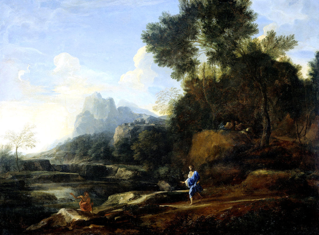 Detail of Italian Landscape by Gaspard Dughet