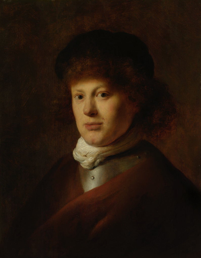 Detail of Portrait of Rembrandt Harmensz van Rijn by Jan Lievens