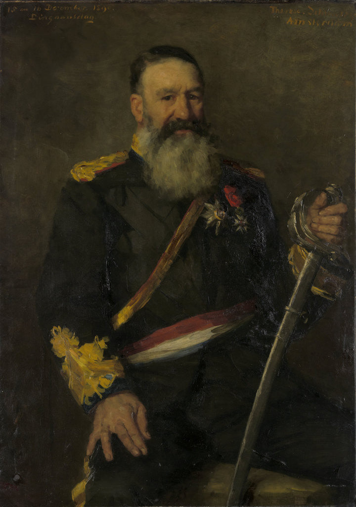 Detail of Piet J. Joubert, 1831-1900, Commandant-General of the South African Republic by Thérèse Schwartze