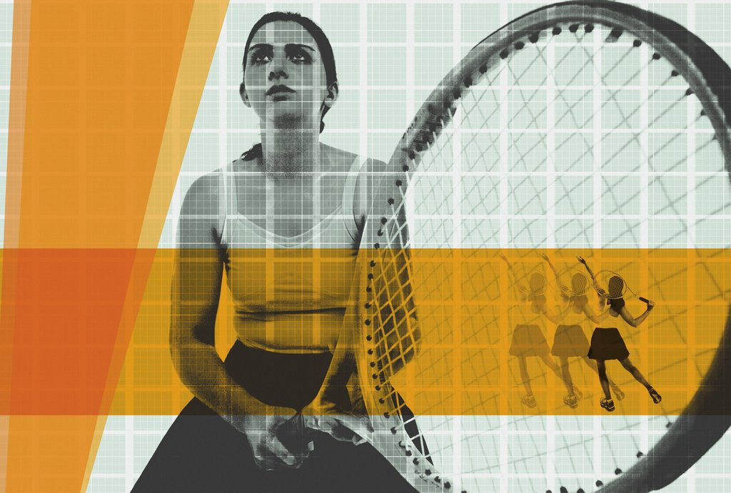 Detail of Tennis collage by Corbis