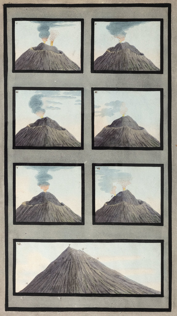 Detail of Mount Vesuvius by Pietro Fabris