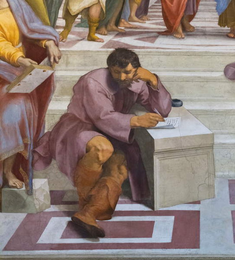 Detail of Heraclitus portrayed as Michelangelo by Raphael