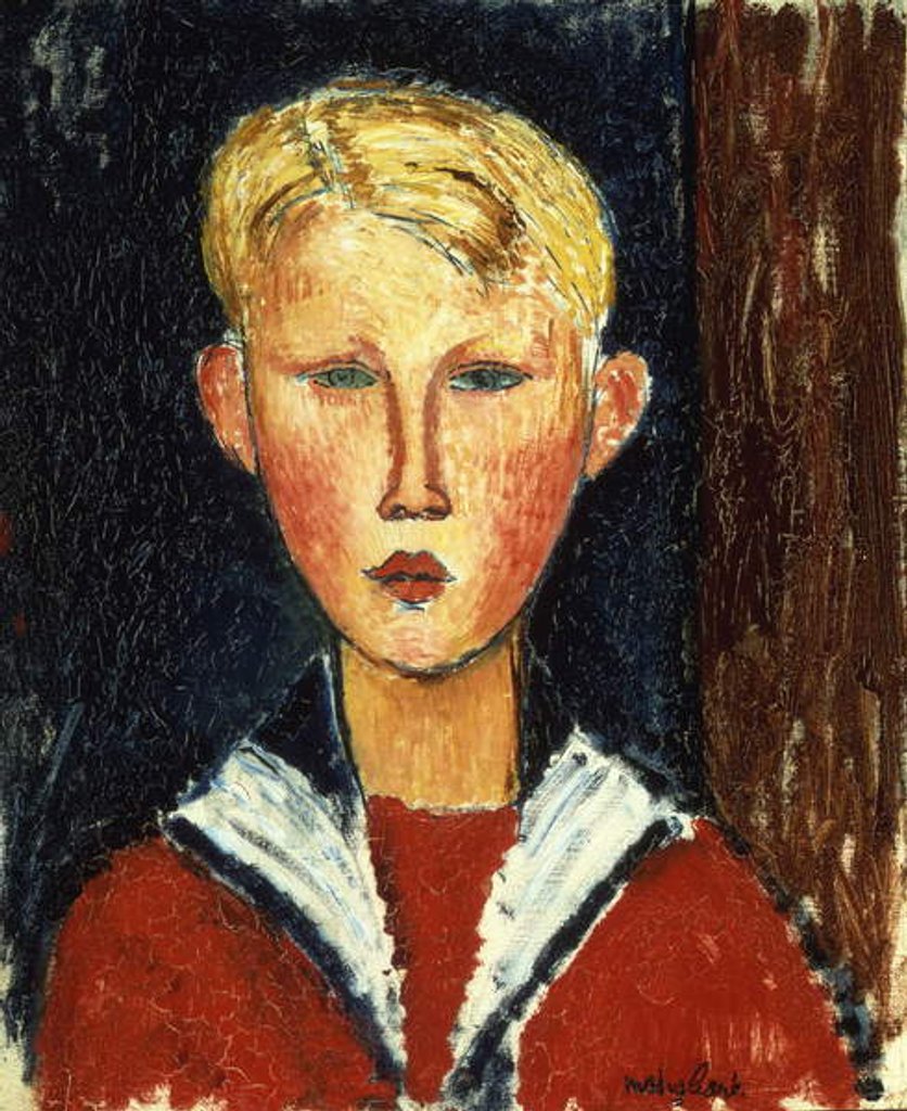 Detail of The Blue-Eyed Boy, 1916 by Amedeo Modigliani