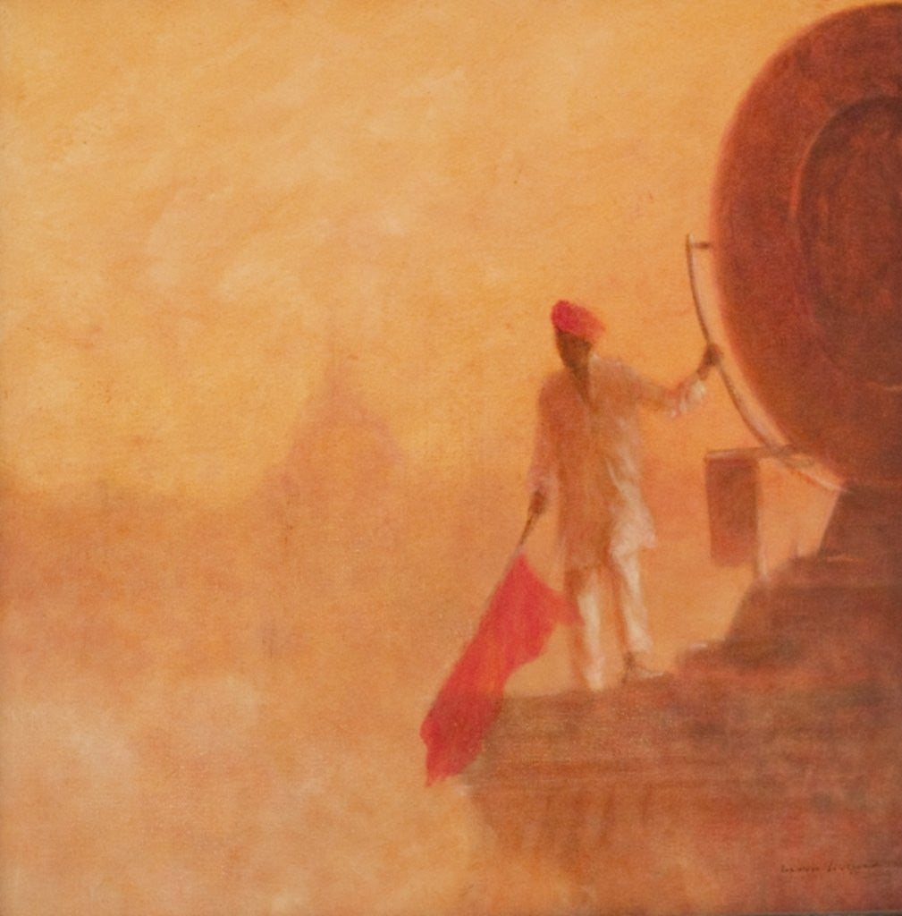 Detail of Railway Flag Man, Agra by Lincoln Seligman