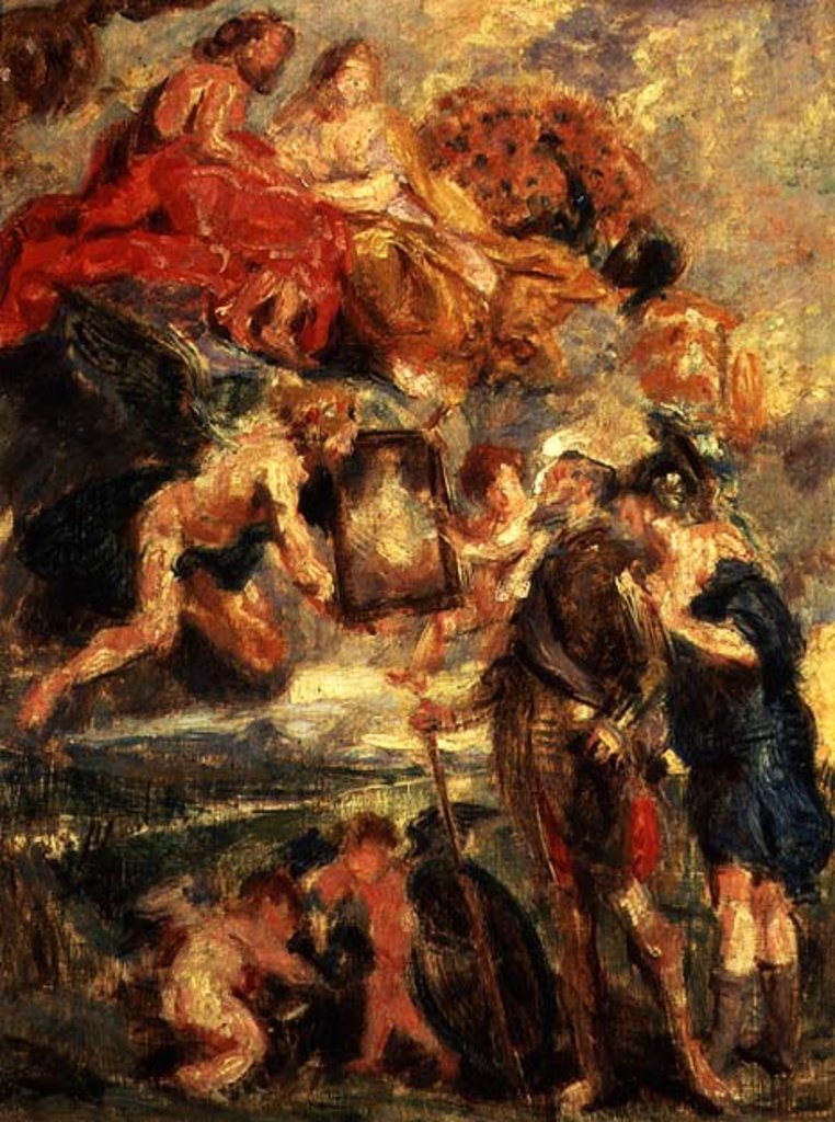 Detail of Homage to Rubens by Ignace Henri Jean Fantin-Latour