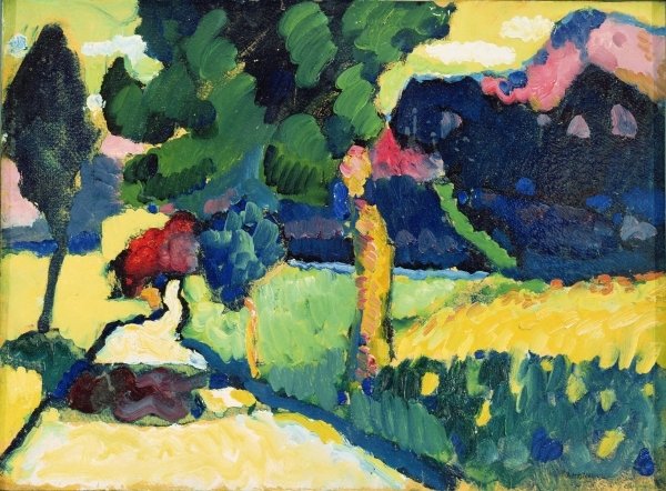 Detail of Summer Landscape, 1909 by Wassily Kandinsky