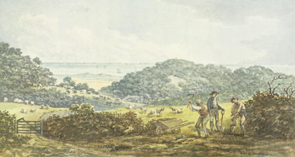 Detail of Panoramic 'before' view by Humphry Repton