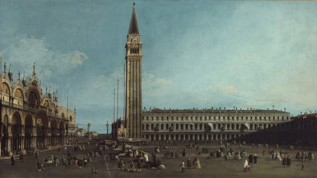 Detail of The Piazza di San Marco, Venice, 1742-46 by Canaletto