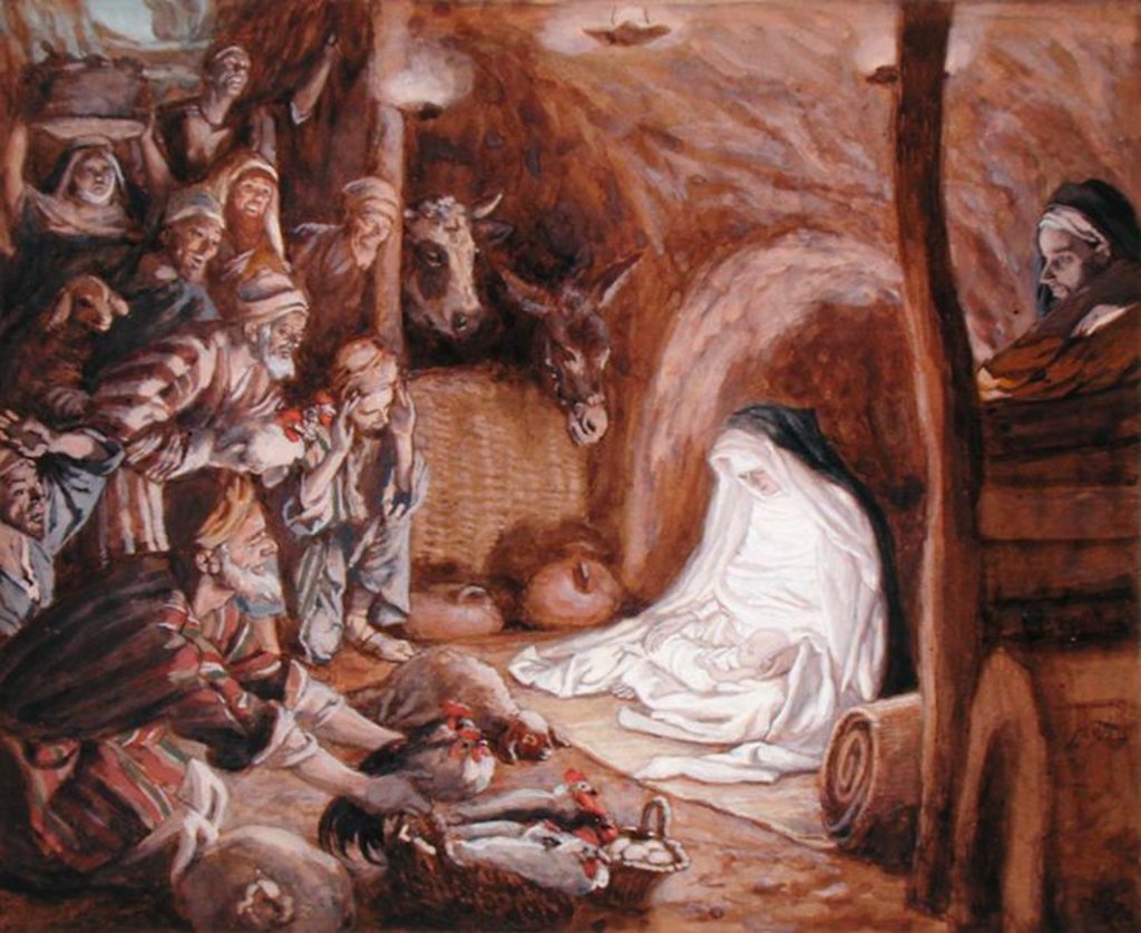 Detail of The Adoration of the Shepherds by James Jacques Joseph Tissot