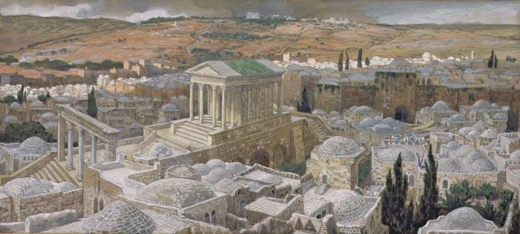 Detail of The Pagan Temple Built by Hadrian on the Site of Calvary by James Jacques Joseph Tissot