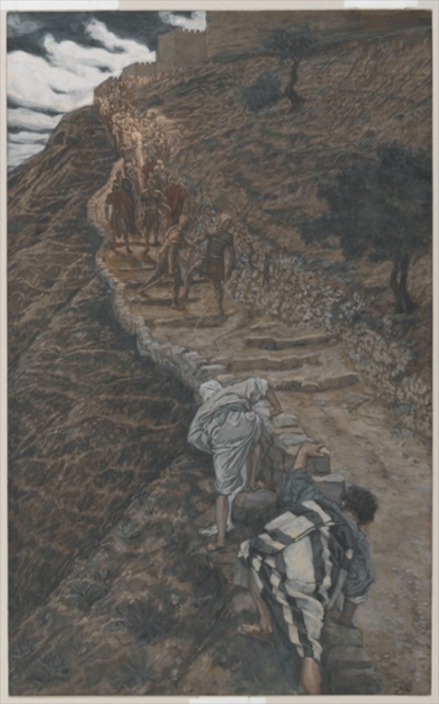 Detail of Saint Peter and Saint John Follow from Afar by James Jacques Joseph Tissot
