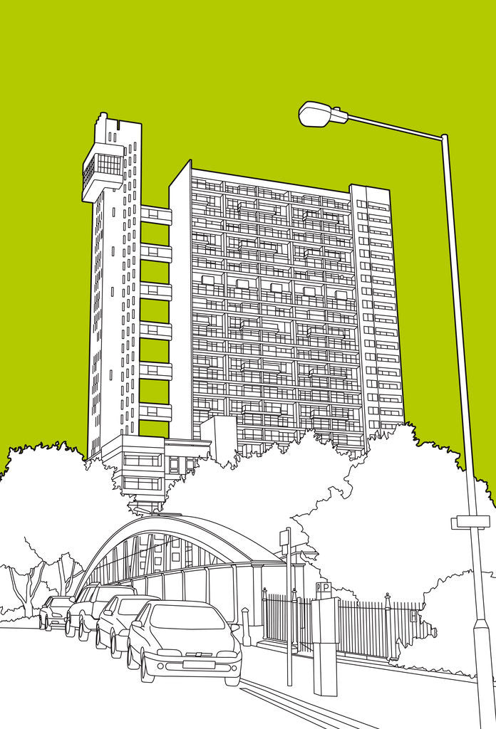 Detail of Trellick Tower by People Will Always Need Plates