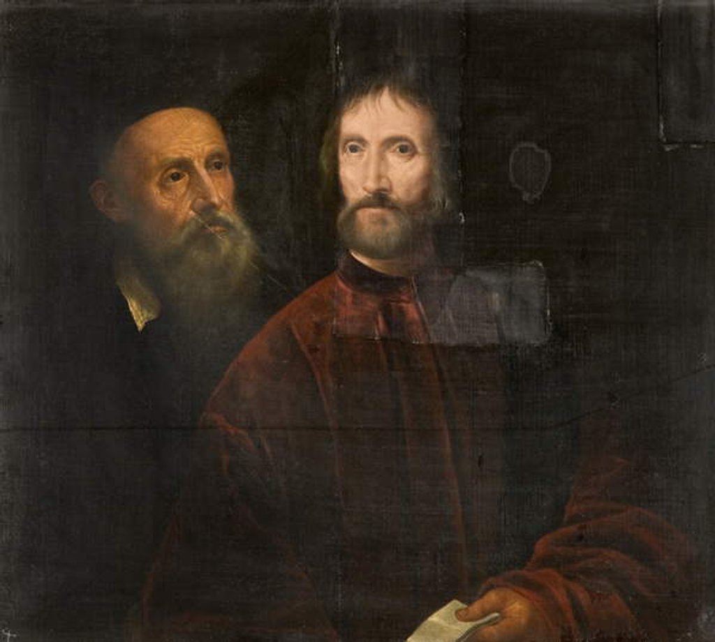 Detail of Titian and Andrea de Franceschi, c.1639 by Titian