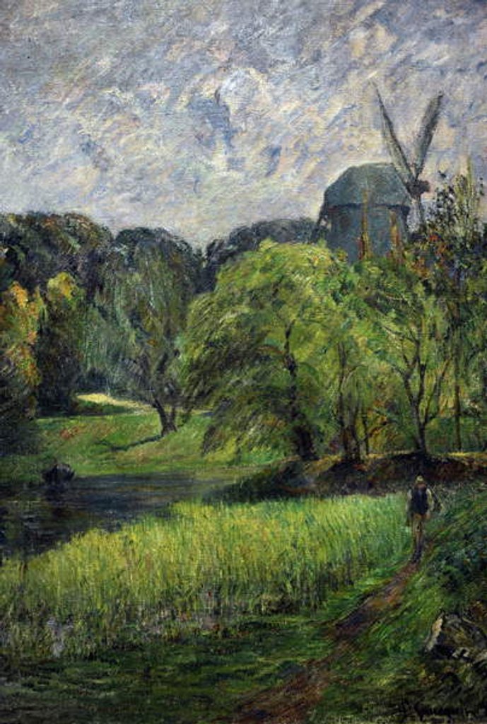 Detail of The Queen's Mill, Østervold Park, 1885 by Paul Gauguin