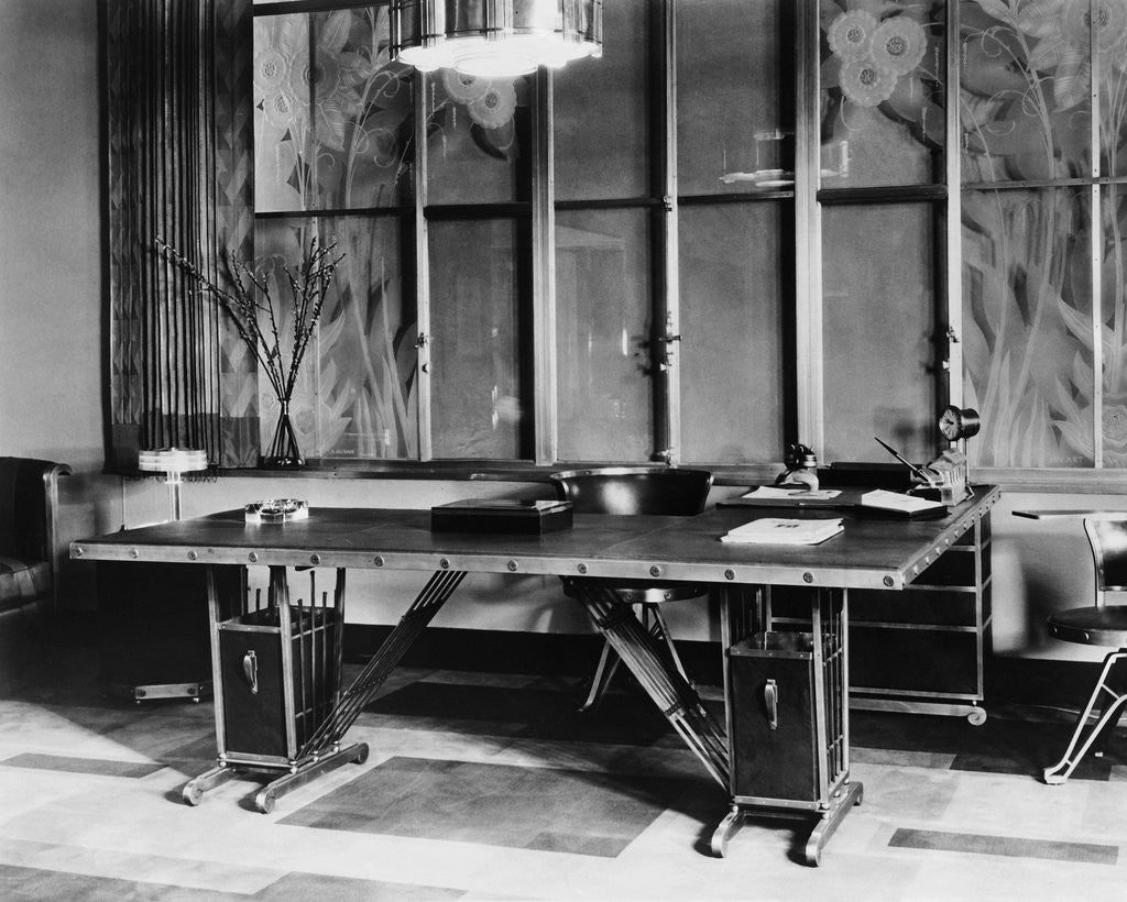 Detail of Art Deco Desk and Office Furniture by Corbis