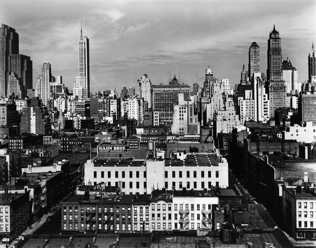 Detail of Midtown New York, 1945 by Corbis